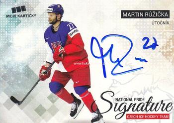 2017-18 Moje karticky Czech Ice Hockey Team - National Pride Signatures Silver #NPS-MR Martin Ruzicka Front
