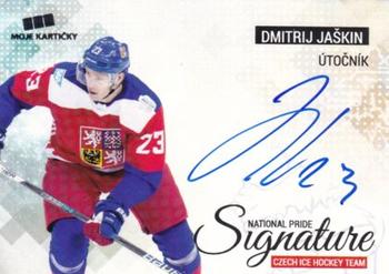 2017-18 Moje karticky Czech Ice Hockey Team - National Pride Signatures Silver #NPS-DJ Dmitrij Jaskin Front