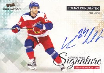 2017-18 Moje karticky Czech Ice Hockey Team - National Pride Signatures Gold #19 Tomas Kundratek Front