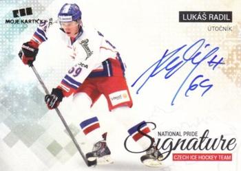 2017-18 Moje karticky Czech Ice Hockey Team - National Pride Signatures Gold #29 Lukas Radil Front
