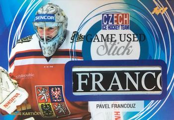 2017-18 Moje karticky Czech Ice Hockey Team - Game Used Memorabilia Nameplates #11 Pavel Francouz Front