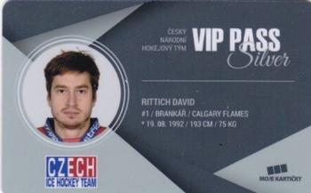 2017-18 Moje karticky Czech Ice Hockey Team - VIP Pass #6 David Rittich Front