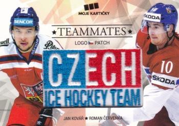 2017-18 Moje karticky Czech Ice Hockey Team - Teammates Logo Patch #4 Jan Kovar / Roman Cervenka Front