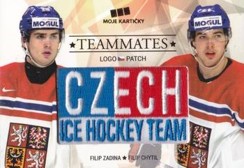 2017-18 Moje karticky Czech Ice Hockey Team - Teammates Logo Patch #T10 Filip Zadina / Filip Chytil Front