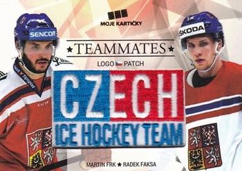 2017-18 Moje karticky Czech Ice Hockey Team - Teammates Logo Patch #T13 Martin Frk / Radek Faksa Front