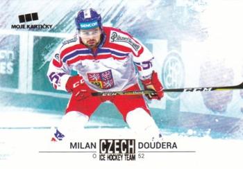 2017-18 Moje karticky Czech Ice Hockey Team - Gold #6 Milan Doudera Front
