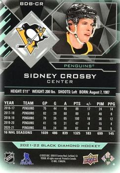 2021-22 Upper Deck Black Diamond #BDB-CR Sidney Crosby Back