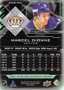 2021-22 Upper Deck Black Diamond #BDB-MD Marcel Dionne Back
