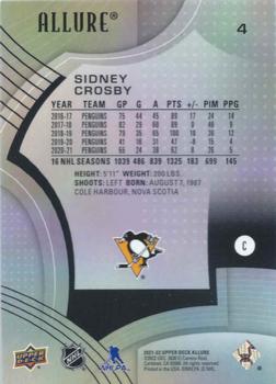 2021-22 Upper Deck Allure #4 Sidney Crosby Back