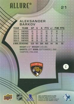 2021-22 Upper Deck Allure #21 Aleksander Barkov Back