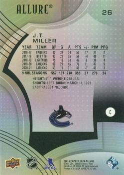 2021-22 Upper Deck Allure #26 J.T. Miller Back