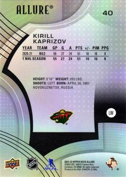 2021-22 Upper Deck Allure #40 Kirill Kaprizov Back