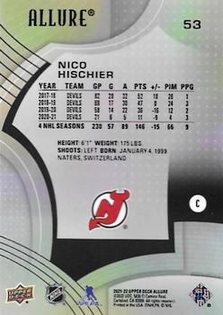 2021-22 Upper Deck Allure #53 Nico Hischier Back