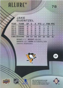 2021-22 Upper Deck Allure #78 Jake Guentzel Back