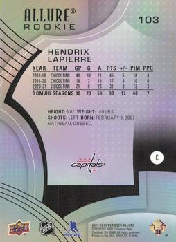 2021-22 Upper Deck Allure #103 Hendrix Lapierre Back