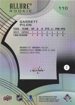 2021-22 Upper Deck Allure #110 Garrett Pilon Back