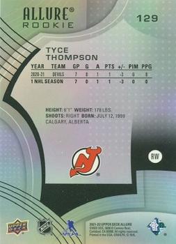 2021-22 Upper Deck Allure #129 Tyce Thompson Back