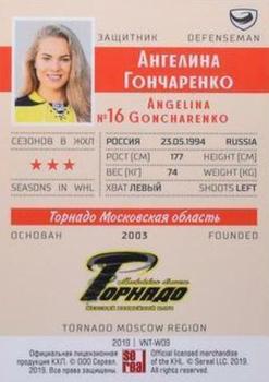 2019 Sereal KHL Exclusive Collection 2008-2018 part 2 - Vintage WHL #VNT-W09 Angelina Goncharenko Back