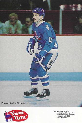 1984-85 Yum Yum Quebec Nordiques #NNO Michel Goulet Front