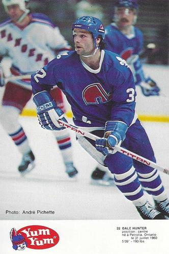1984-85 Yum Yum Quebec Nordiques #NNO Dale Hunter Front