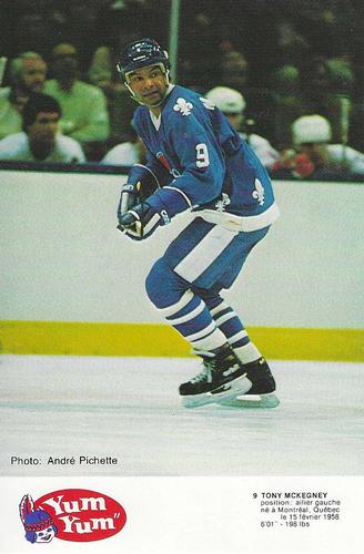 1984-85 Yum Yum Quebec Nordiques #NNO Tony McKegney Front