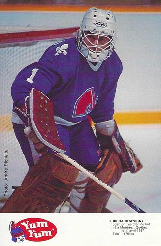 1984-85 Yum Yum Quebec Nordiques #NNO Richard Sevigny Front