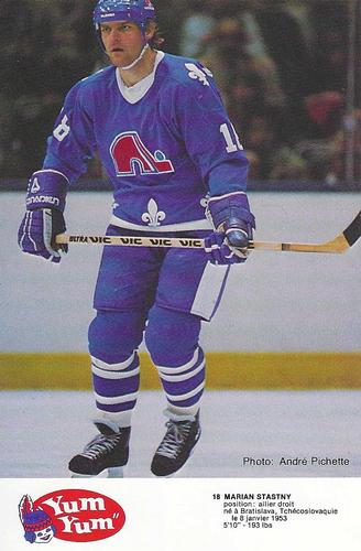 1984-85 Yum Yum Quebec Nordiques #NNO Marian Stastny Front