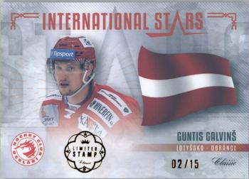 2019-20 OFS Classic - International Stars Limited Stamp #IS-GGA Guntis Galvins Front