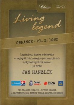 2019-20 OFS Classic - Living Legend Ice Water #LL-JH Jan Hanzlik Back