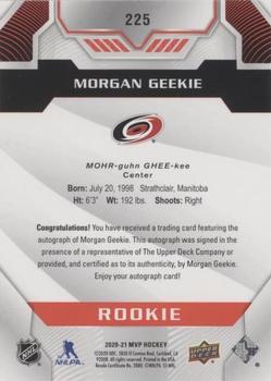 2020-21 Upper Deck MVP - Pack War Leaderboard Achievement Red Autographs #225 Morgan Geekie Back