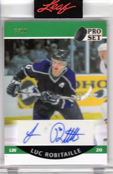 2020-21 Pro Set Memories - 1990-91 Hockey Autographs Green #A90-LR1 Luc Robitaille Front