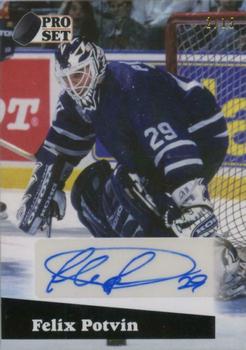 2020-21 Pro Set Memories - 1991-92 Hockey Autographs Black #A91-FP1 Felix Potvin Front