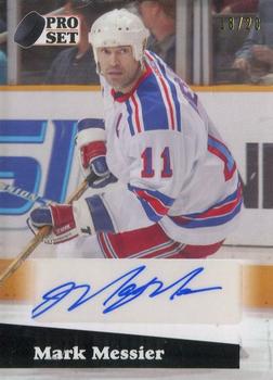 2020-21 Pro Set Memories - 1991-92 Hockey Autographs Black #A91-MM2 Mark Messier Front