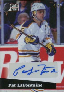 2020-21 Pro Set Memories - 1991-92 Hockey Autographs Black #A91-PL1 Pat LaFontaine Front