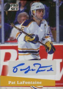 2020-21 Pro Set Memories - 1991-92 Hockey Autographs Yellow #A91-PL1 Pat LaFontaine Front