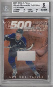 2001-02 Be A Player Ultimate Memorabilia - 500 Goal Scorers Jerseys #21 Luc Robitaille Front