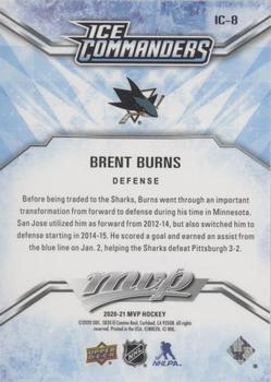 2020-21 Upper Deck MVP - Ice Commanders #IC-8 Brent Burns Back