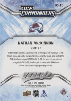 2020-21 Upper Deck MVP - Ice Commanders #IC-10 Nathan MacKinnon Back