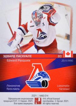 2021 Sereal KHL Collection - Mask #MAS-014 Edward Pasquale Back