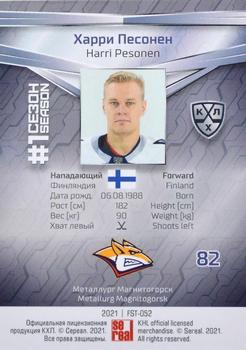 2021 Sereal KHL Collection - Blue #FST-052 Harri Pesonen Back
