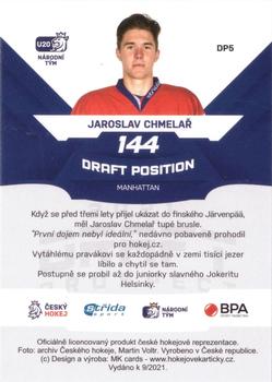 2020-21 Moje karticky Czech Ice Hockey Team - Draft Prospects #DP5 Jaroslav Chmelar Back