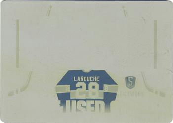 2017-18 Leaf Stickwork - Game-Used Stick Printing Plates Yellow #GS-45 Pierre Larouche Front