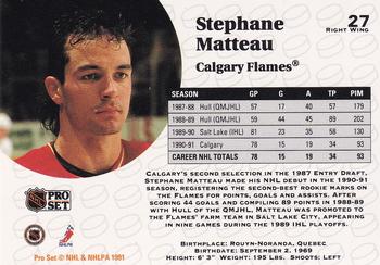 2020-21 Pro Set Memories - 1991-92 Buybacks Gold #27 Stephane Matteau Back