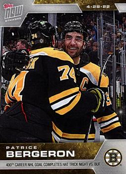 2021-22 Topps Now Stickers #437 Patrice Bergeron Front