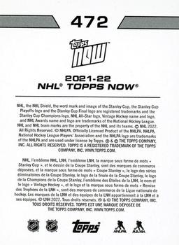 2021-22 Topps Now Stickers #472 Florida Panthers Back