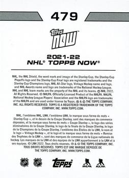 2021-22 Topps Now Stickers #479 Edmonton Oilers Back
