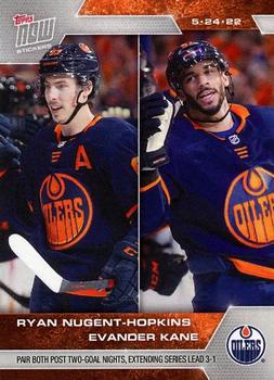 2021-22 Topps Now Stickers #499 Ryan Nugent-Hopkins / Evander Kane Front