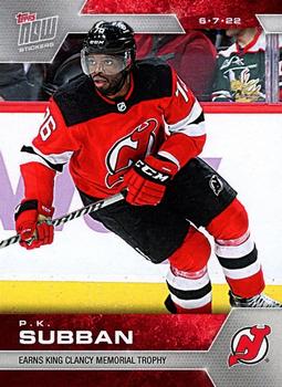 2021-22 Topps Now Stickers #522 P.K. Subban Front