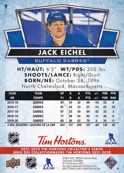 2021-22 Upper Deck Tim Hortons #9 Jack Eichel Back