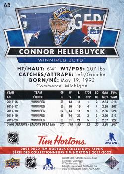 2021-22 Upper Deck Tim Hortons #68 Connor Hellebuyck Back